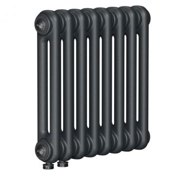 Радиатор стальной трубчатый Rifar (Рифар) Tubog Ventil 2057 26 секций 1196x565x66 мм нижнее подключение (с вентилем) 3/4″ Антрацит матовый