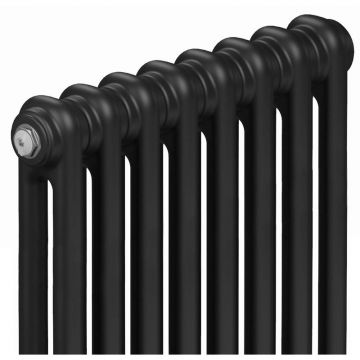 Радиатор стальной трубчатый Rifar (Рифар) Tubog Ventil 2057 26 секций 1196x565x66 мм нижнее подключение (с вентилем) 3/4″ Антрацит матовый