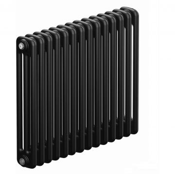 Радиатор стальной трубчатый Rifar (Рифар) Tubog 3057 14 секций 644x565x107 мм боковое подключение 3/4″ Антрацит матовый