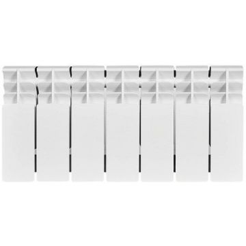 Радиатор биметаллический Stout (Стаут) Titan 200 7 секций боковое подключение белый RAL 9016 (SRB-3310-020007)