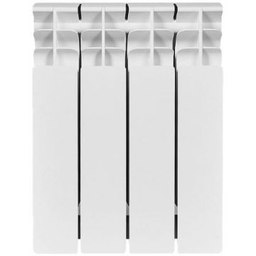 Радиатор биметаллический Stout (Стаут) Titan 350 4 секции боковое подключение белый RAL 9016 (SRB-3310-035004)