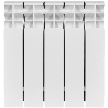 Радиатор биметаллический Stout (Стаут) Titan 350 5 секций боковое подключение белый RAL 9016 (SRB-3310-035005)