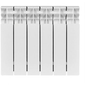 Радиатор биметаллический Stout (Стаут) Titan 350 6 секций боковое подключение белый RAL 9016 (SRB-3310-035006)