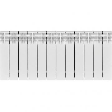 Радиатор биметаллический Stout (Стаут) Titan 350 12 секций боковое подключение белый RAL 9016 (SRB-3310-035012)
