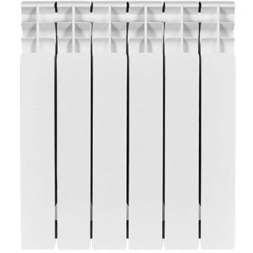 Радиатор биметаллический Stout (Стаут) Titan 500 6 секций боковое подключение белый RAL 9016 (SRB-3310-050006)