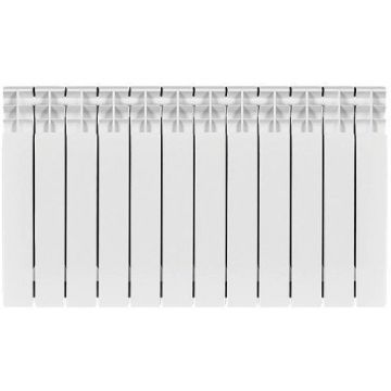 Радиатор биметаллический Stout (Стаут) Titan 500 12 секций боковое подключение белый RAL 9016 (SRB-3310-050012)