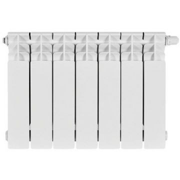 Радиатор биметаллический Stout (Стаут) Titan Ventil 350 7 секций нижнее правое подключение белый RAL 9016 (SRB-3320-035007)