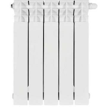 Радиатор биметаллический Stout (Стаут) Titan Ventil 500 5 секций нижнее правое подключение белый RAL 9016 (SRB-3320-050005)