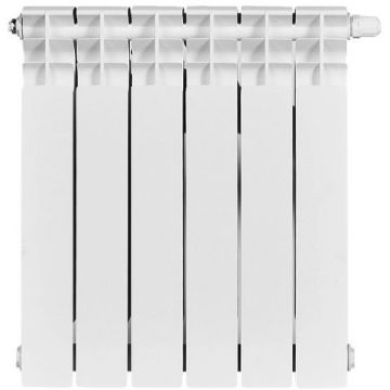 Радиатор биметаллический Stout (Стаут) Titan Ventil 500 6 секций нижнее правое подключение белый RAL 9016 (SRB-3320-050006)