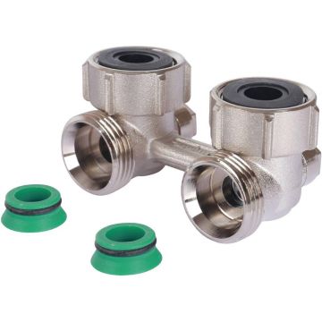 Узел подключения Meibes (Майбес) панельных радиаторов E2/50 угловой, 3/4BP x 3/4HP (F10016)