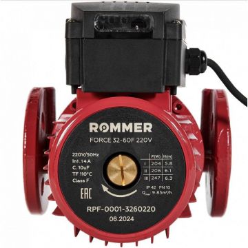 Насос циркуляционный Rommer (Роммер) Force фланцевый трехскоростной 32-60F 220V (RPF-0001-3260220)
