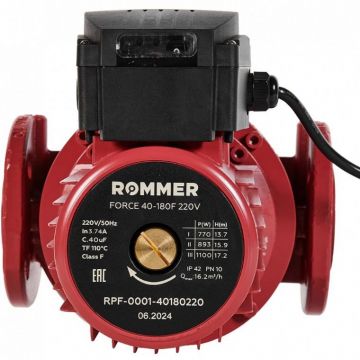 Насос циркуляционный Rommer (Роммер) Force фланцевый трехскоростной 40-180F 220V (RPF-0001-40180220)
