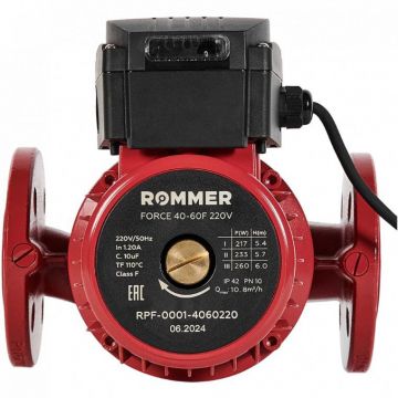 Насос циркуляционный Rommer (Роммер) Force фланцевый трехскоростной 40-60F 220V (RPF-0001-4060220)