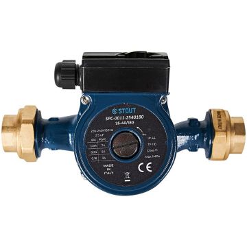 Насос циркуляционный Stout (Стаут) 25-40/180 220/240V 50Hz с латунными гайками G 1 1/2 x Rp 1 (SPC-0011-2540180)
