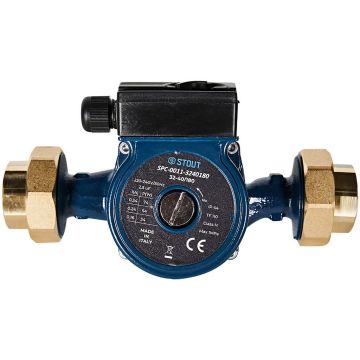 Насос циркуляционный Stout (Стаут) 32-40/180 220/240V 50Hz с латунными гайками G2 дюйма x Rp 1 1/4 дюйма (SPC-0011-3240180)