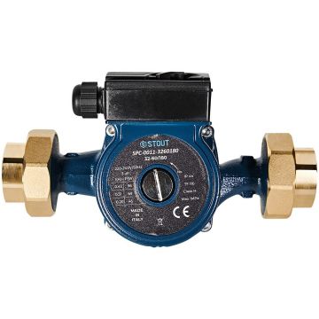 Насос циркуляционный Stout (Стаут) 32-60/180 220/240V 50Hz с латунными гайками G2 x Rp 1 1/4 (SPC-0011-3260180)