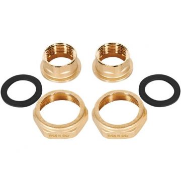 Присоединительный комплект Stout (Стаут) G1 1/2 дюйма x Rp 1 дюйма из латуни с прокладками (SPC-1011-000025) 1 шт.