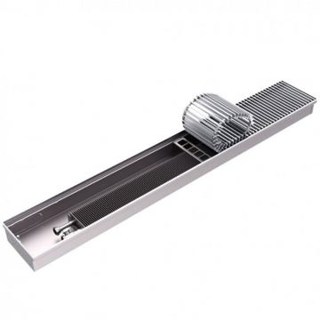 Конвектор внутрипольный Rommer (Роммер) RCN 80.200.1000 рештка роликовая, анодированный алюминий (RCN1-1000-0820100)