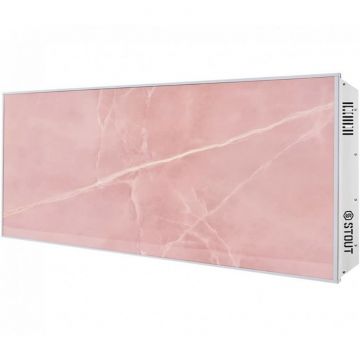 Отопительная панель Stout (Стаут) Rose Stone SCT 120х60 розовый гранит/серый корпус (SCT-00RG-012060)