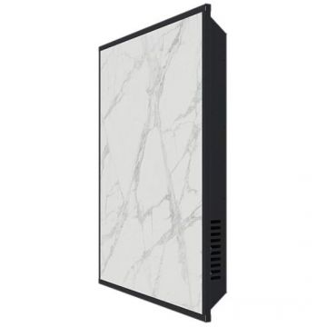 Отопительная панель Stout (Стаут) White Stone SCT 60х60 белый гранит/черный корпус (SCT-00WB-006060)