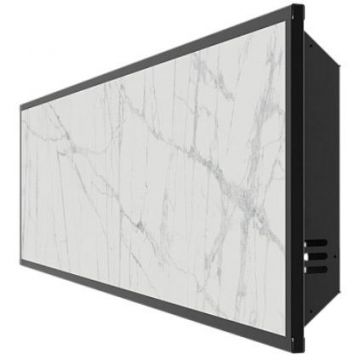 Отопительная панель Stout (Стаут) White Stone SCT 120х30 белый гранит/черный корпус (SCT-00WB-012030)