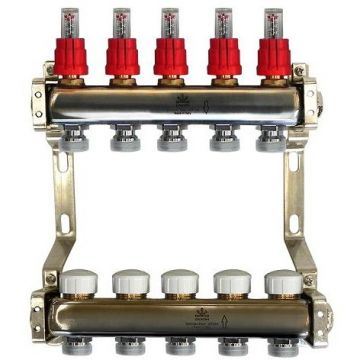 Коллекторный блок Gekon (Гекон), 1х3/4 дюйм, отводов 5 (GK 74105)