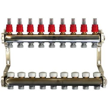 Коллекторный блок Gekon (Гекон), 1х3/4 дюйм, отводов 9 (GK 74109)