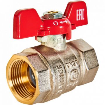 Кран шаровой Rommer (Роммер) ВР/ВР, ручка бабочка 1 1/4 (RBV-0003-2110232)