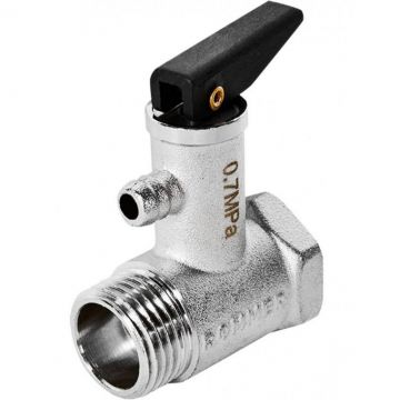 Предохранительный клапан Rommer (Роммер) для водонагревателя 7 бар 1/2 дюйма (RVS-1007-007015)