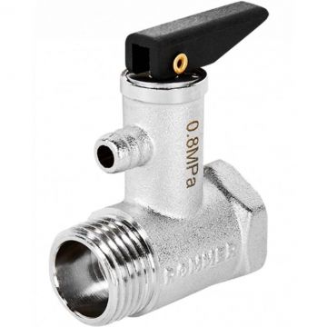 Предохранительный клапан Rommer (Роммер) для водонагревателя 8 бар 1/2 дюйма (RVS-1007-008015)