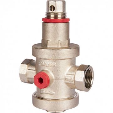 Редуктор давления Rommer (Роммер) PN25 вн/вн 1/2 дюйма с выходом под манометр (RVS-0008-000015)