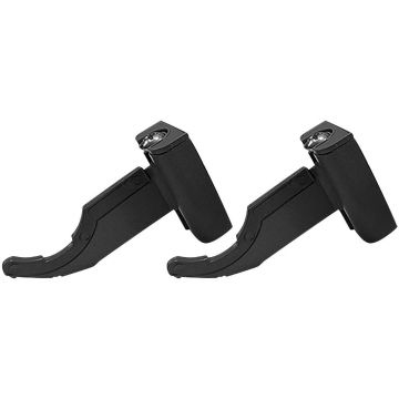 Комплект настенных регулируемых кронштейнов Stout (Стаут) для радиаторов черный RAL 9005 2 шт. (SKU-0320-000080 9005)