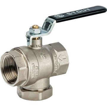 Кран шаровой Stout (Стаут) с фильтром 1 дюйма (SVF 0001 000025)