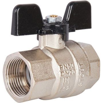 Кран шаровой полнопроходной Stout (Стаут) ВР/ВР, ручка бабочка 3/4 дюйма (SVB-0002-000020)