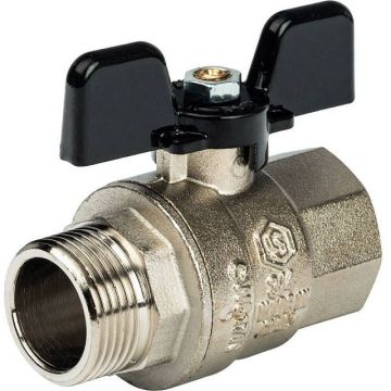 Кран шаровой полнопроходной Stout (Стаут) ВР/НР, ручка бабочка 3/4 дюйма (SVB-0004-000020)