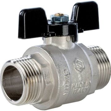 Кран шаровой полнопроходной Stout (Стаут) НР/НР, ручка бабочка 1 (SVB-0006-000025)