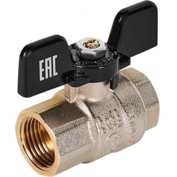 Кран шаровой полнопроходной Stout (Стаут) ВР/ВР, ручка бабочка 1 дюйма (SVB-0002-200025)