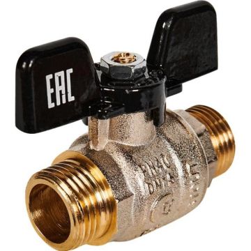 Кран шаровой полнопроходной Stout (Стаут) НР/НР, ручка бабочка 1/2 дюйма (SVB-0006-200015)