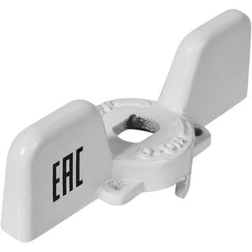 Ручка-бабочка Stout (Стаут) для шарового крана 1 - 1 1/4 (Белая) (SVB-BUT2-1114-01)