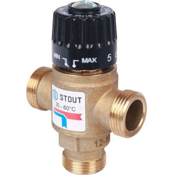 Термостатический смесительный клапан Stout (Стаут) для систем отопления и ГВС 3/4″ (SVM-0120-166020)