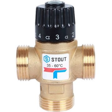 Термостатический смесительный клапан Stout (Стаут) для систем отопления и ГВС 1″ (SVM-0120-166025)
