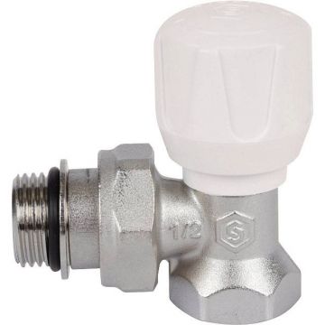 Клапан ручной терморегулирующий Stout (Стаут) угловой 1/2″ с дополнительным уплотнением (SVR-2102-100015)