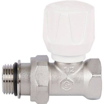 Клапан ручной терморегулирующий Stout (Стаут) прямой 1/2″ с дополнительным уплотнением (SVR-2122-100015)