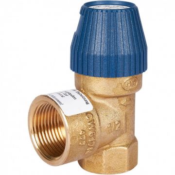Клапан предохранительный Stout (Стаут) для систем водоснабжения 8 бар 1/2 дюйма x 3/4 дюйма (477.182) (SVS-0030-008015)