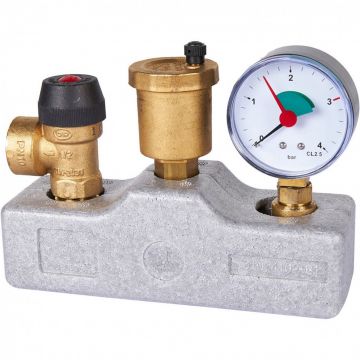 Группа безопасности котла Stout (Стаут) 1 дюйма (до 50 кВт) в теплоизоляции (503.528) (SVS-0040-055032)