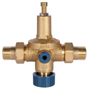 Автоматический подпиточный клапан Stout (Стаут) 1/2 дюйма НР/НР с выходом под манометр 0524.115 (SVS-0050-524115)