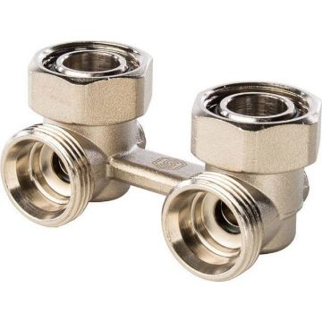 Узел нижнего подключения радиатора Stout (Стаут) для двухтрубной системы, угловой 3/4 (SVH-0004-000020)