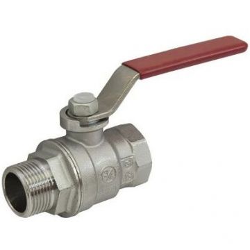 Кран шаровой Gekon (Гекон) 3/4 дюйм, ВР-НР, хромированный, ручка рычаг (GK 554L 34)