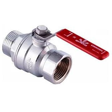 Кран шаровой Gekon (Гекон) 1 1/4 дюйм, ВР-НР, хромированный, ручка рычаг (GK 554L 114)