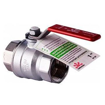 Кран шаровой Gekon (Гекон) 1 дюйм, ВР-ВР, хромированный, ручка рычаг (GK 550 1)